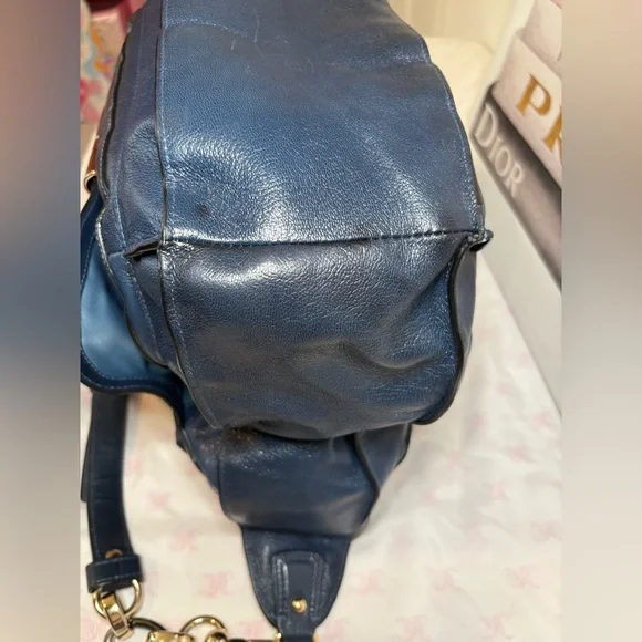 Coach Kristin Elevated limited edition Navy Leather Satchel No. B1193- 16823 - Picture 10 of 14